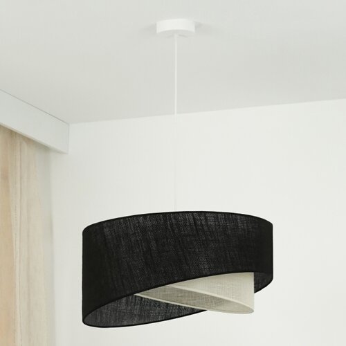  Brilagi - LED luster na sajli LYRA 1xE27/15W/230V crna/krem Slike