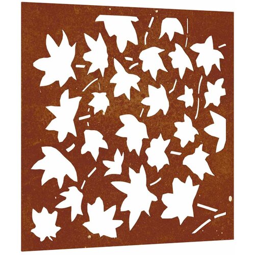  Vrtni zidni ukras 55x55 cm čelik CORTEN uzorak javorovog li&amp;scaron;ća Slike