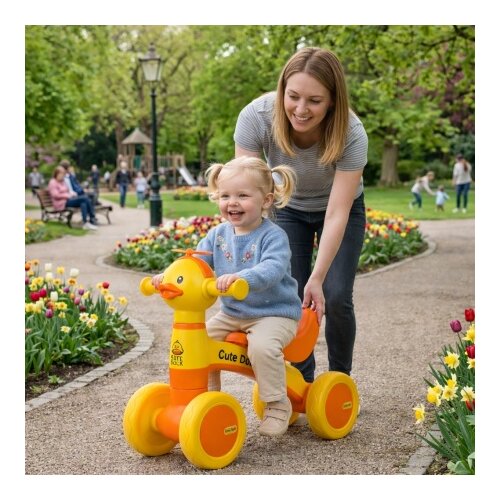  Dečija guralica &bdquo;Cute Duck&ldquo; sa muzikom i svetlom &ndash; Žuta Cene