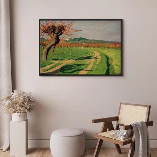  Slika - F&amp;eacute;lix Vallotton &amp;ndash; Vall&amp;eacute;e de la Cagne 120x80 U crnom drvenom okviru Slike