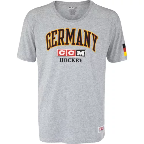 CCM FLAG TEE TEAM GERMANY Athletic Grey Men's T-Shirt