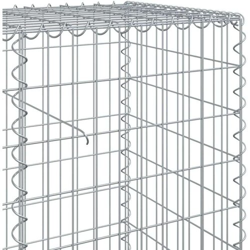 vidaXL Gabionska ko&scaron;ara s pokrovom 1200x50x100 cm pocinkano železo Cene