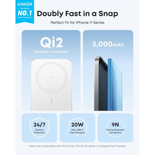 Anker Nano Powerbank Slim 5000 mAh bijeli Slike