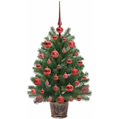  Umjetno božićno drvce s 150 LED svjetlima Zelena 75 cm PE i PVC Slike