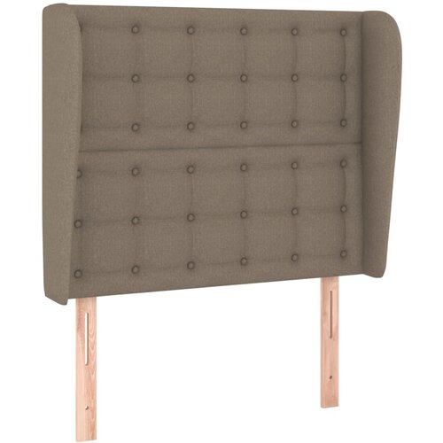 Maison Chic posteljno vzglavje - vzglavna omarica - nočna omarica z u&amp;scaron;esi taupe 103x23x118/128 cm blago, (21712601) Slike
