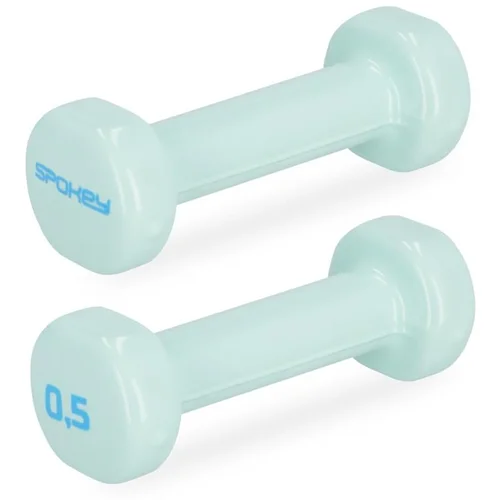 Spokey SHAPE Vinyl dumbbell set, 0.5 kg, mint