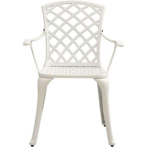 VidaXL 5-dijelni bistro set od lijevanog aluminija bijeli Slike