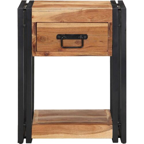  Noćni ormar 2 pcs Smeđa 40 x 35 x 50 cm Čvrsto drvo akacije Slike
