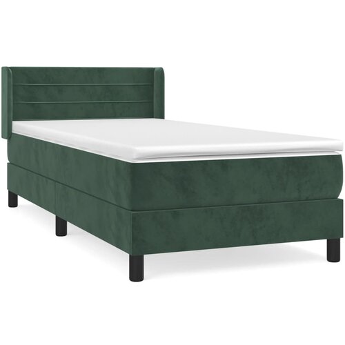 Maison Chic Box spring postelja - Vzmetna postelja z vzmetnico temno zelena 80x200 cm žamet SL14237, (21902367) Slike