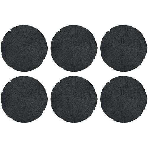  Kamen za hodanje 6 pcs Crna &amp;Oslash; 45 x 1,8 cm Guma Slike