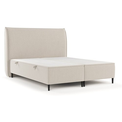 Maison de Rêve Bež tapecirani bračni krevet s prostorom za odlaganje 160x200 cm Draco – Cijene