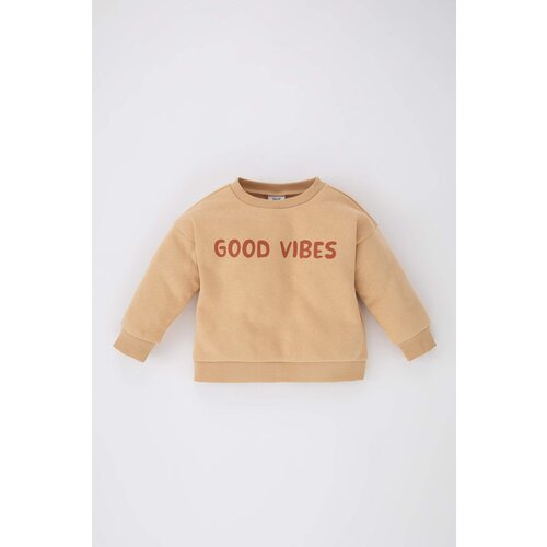 Defacto Regular Fit Slogan Sweatshirt Slike