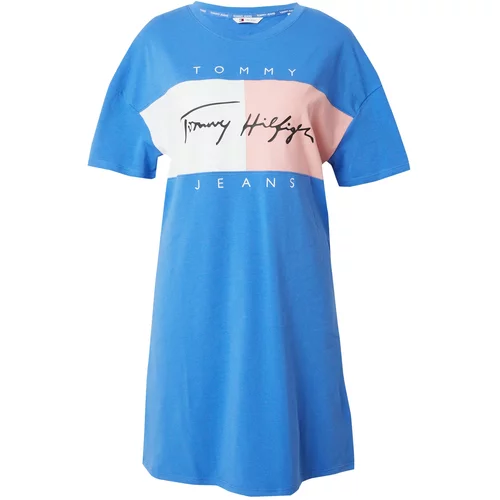 Tommy Hilfiger Underwear Spavaćica košulja azur / svijetloroza / crna / bijela