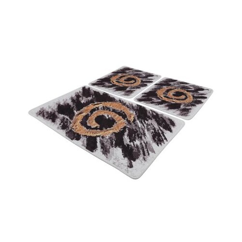  Dagger blackwhitegold bathmat set (3 pieces) Slike