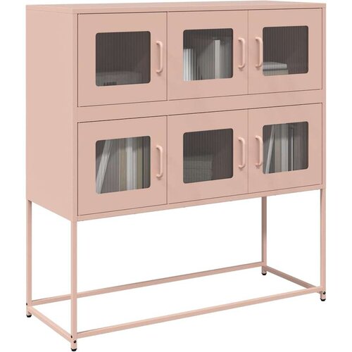 vidaXL Komoda roza 100,5x39x107 cm hladno valjano jeklo Cene