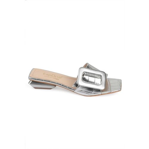 Capone Outfitters Mules - Silver - Wedge Slike