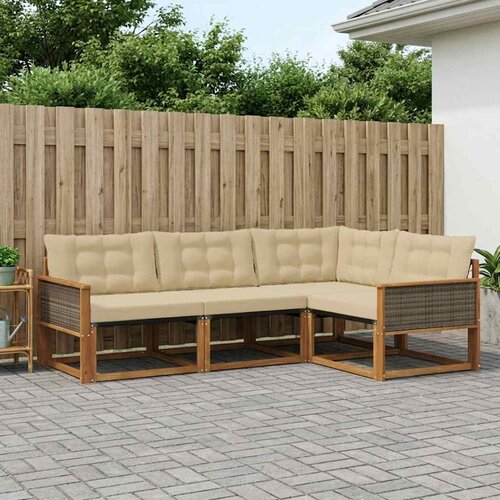  Set vanjskih sofa 4 kom. Prirodna i bež Smeđa 249 x 164,5 x 73 cm Cene