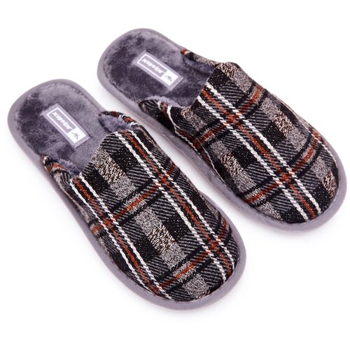 Kesi Men&amp;#039;s Padded Slippers with Grille Grey Whisper Slike