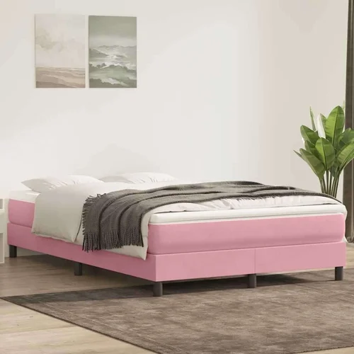 Box Spring krevet bez madracem ružičasti 140x220 cm baršun