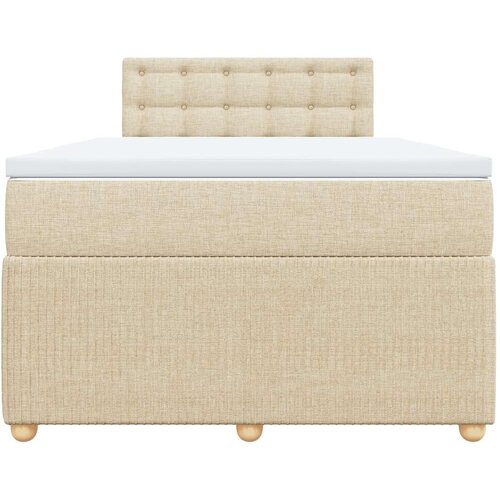 vidaXL Krevet box spring s madracem krem 120 x 190 cm od tkanine Cijene