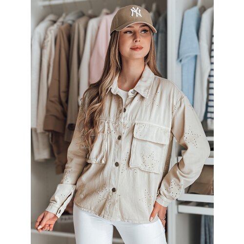 DStreet Kurtka damska przejściowa one size w gwiazki STRASHINE cappuccino Slike