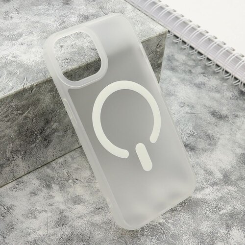 maska blurry magsafe za iphone 15/ bela Slike