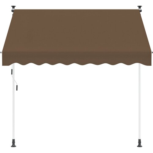  Ručno sklopiva tenda Sivosmeđa 350 cm Slike