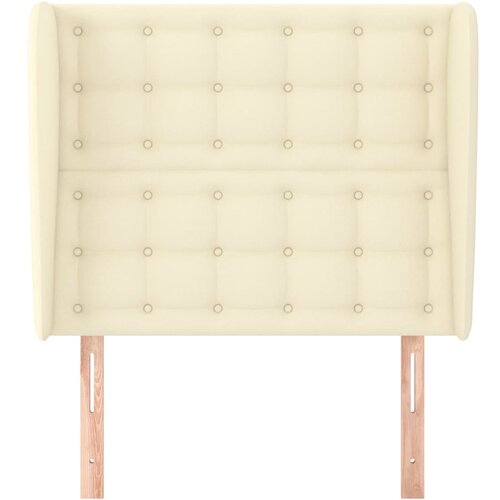  Uzglavlje s u&amp;scaron;ima krem 103x23x118/128 cm od umjetne kože Slike