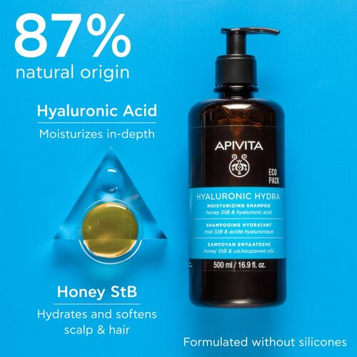 Apivita Hyaluronic Hydra Moisturizing Shampoo hidratantni &amp;scaron;ampon 500 ml Slike