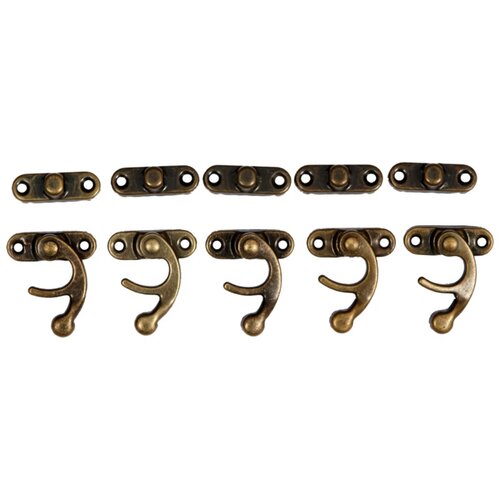 Metalna kopča bronca 2,8 x 3,3 cm - 5 kom (metalne komponente za kutije) Slike