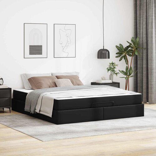 Okvir kreveta s madracem Ostalo 2 kom. Crna PVC 180 x 200 cm Cijene
