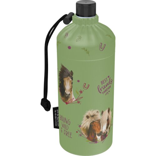 Emil – die Flasche® Steklenica "Ljubitelji konj", zelena - 0,6 L Cene