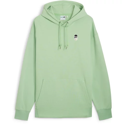 Puma Sweater majica 'Downtown 180' pastelno zelena / crna / bijela