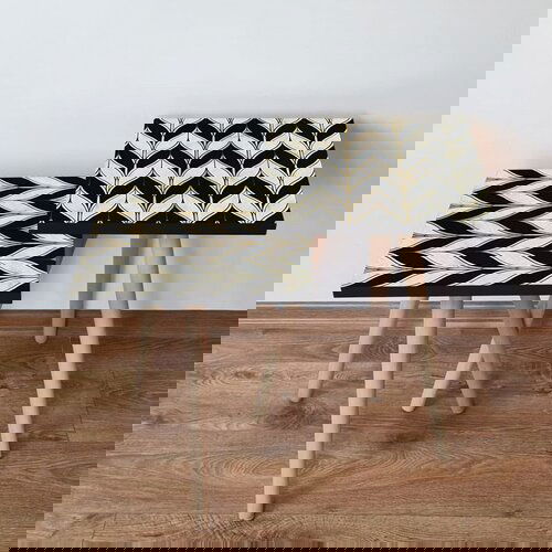 Hanah home 2Shp267 - white whiteblackgold nesting table (2 pieces) Cene