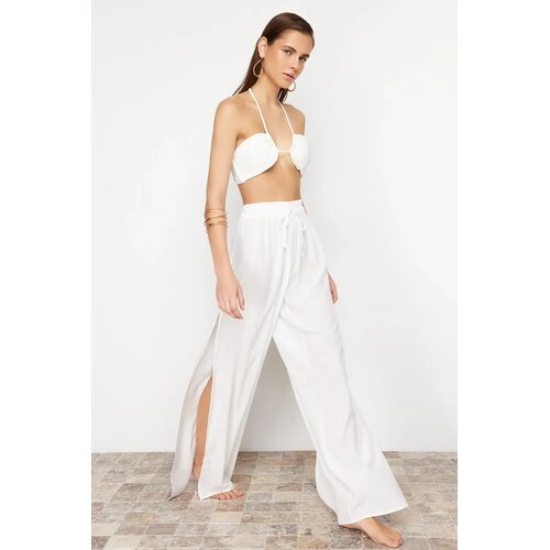 TRENDYOLMILLA Ženske pantalone Tbess24Pl00013, Krem Slike