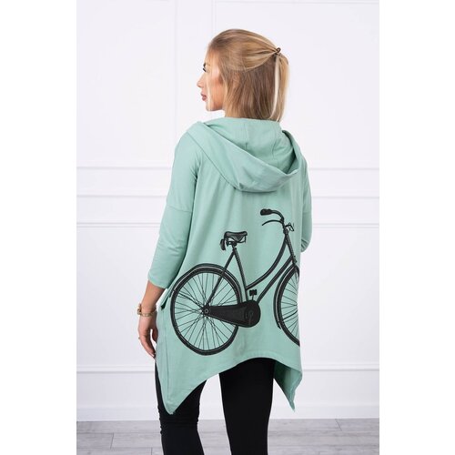 Kesi Sweatshirt with a dark mint cycling print Cijene