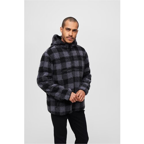 Brandit Teddyfleece Worker Pullover Jacket Black/Grey Slike