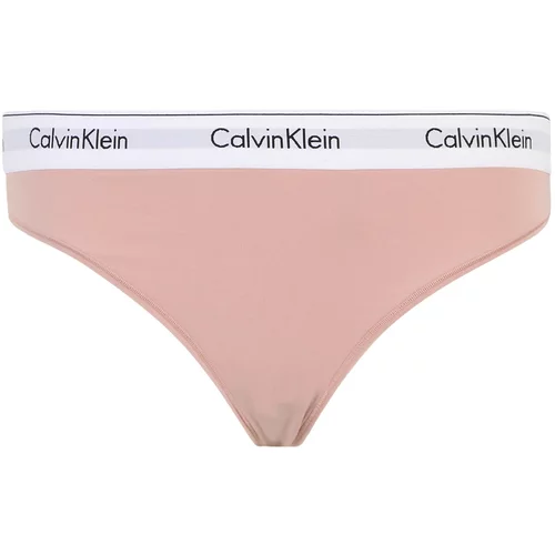 Calvin Klein Underwear Tanga gaćice puder roza / crna / bijela