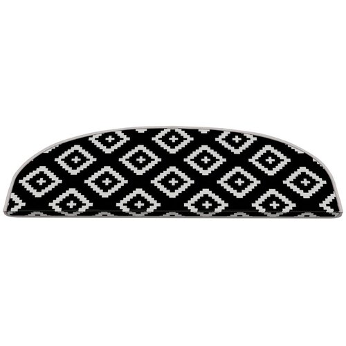Vitaus Črni/beli komplet preprog za stopnice 16 ks 20x65 cm Art &amp;ndash; Slike