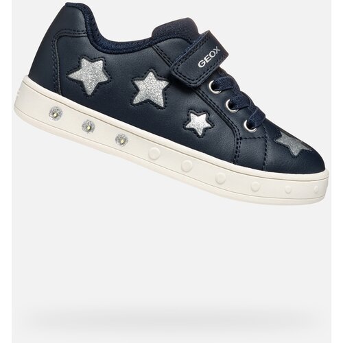 Geox Dark Blue Girls Skylin Sneakers - Girls Cene