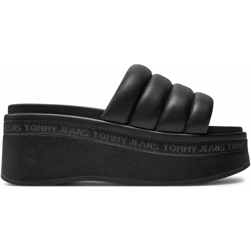 Tommy Jeans Natikači Tjw Wedge Sandal EN0EN02455 Črna