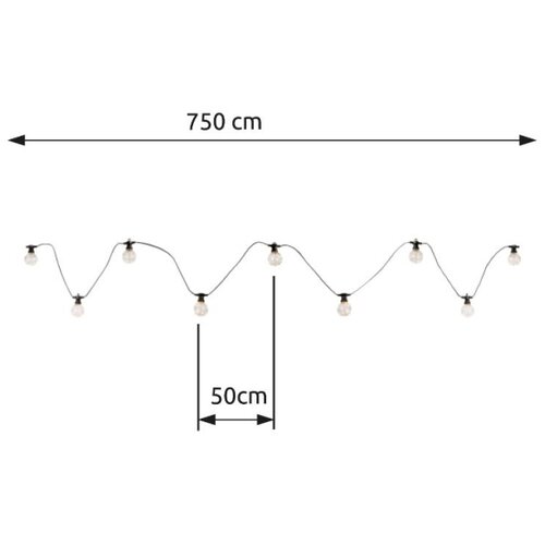 Globo 34090N - LED spoljni dekorativni svetlosni niz ALMAGA 10xLED/0,27W/230V 7,5 m IP44 Slike