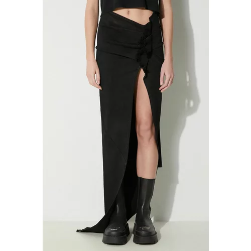 Rick Owens Traper suknja Denim Skirt Edfu Skirt Long boja: crna, mini, pencil, DS01D1348.SBB.09