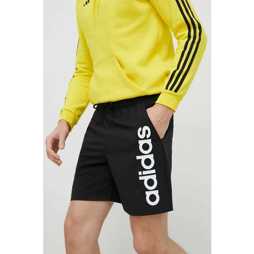 Adidas Kratke hlače za vadbo Essentials črna barva