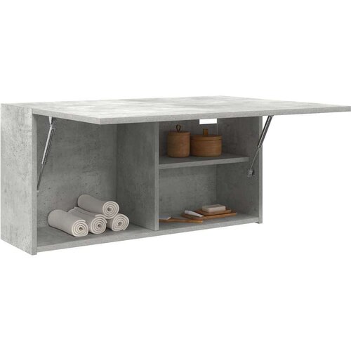 vidaXL Kopalniška stenska omarica betonsko siv 80x25x40 cm inž. les Cene
