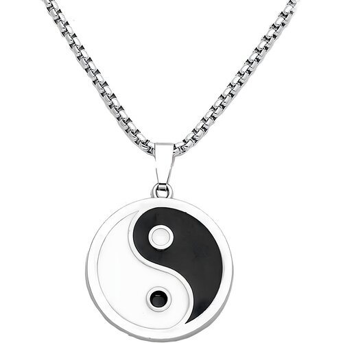 IZMAEL Ogrlica EA-33478 Yin Yang - Bela/Črna Cene