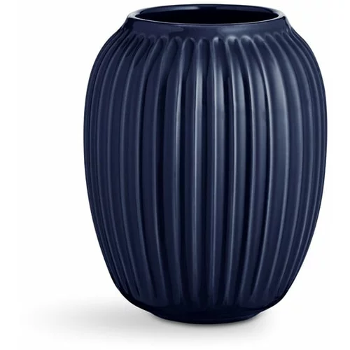 Kähler Design Temno modra keramična vaza Hammershoi, višina 20 cm