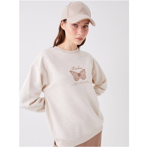 LC Waikiki Women&amp;#039;s Crew Neck Printed Long Sleeve Oversized Sweatshirt. Slike