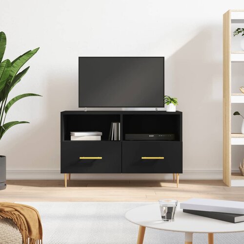 VidaXL TV omarica črna 80x36x50 cm inženirski les Slike