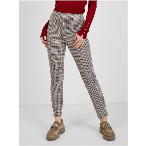 Orsay Beige ladies plaid trousers - Ladies Cijene